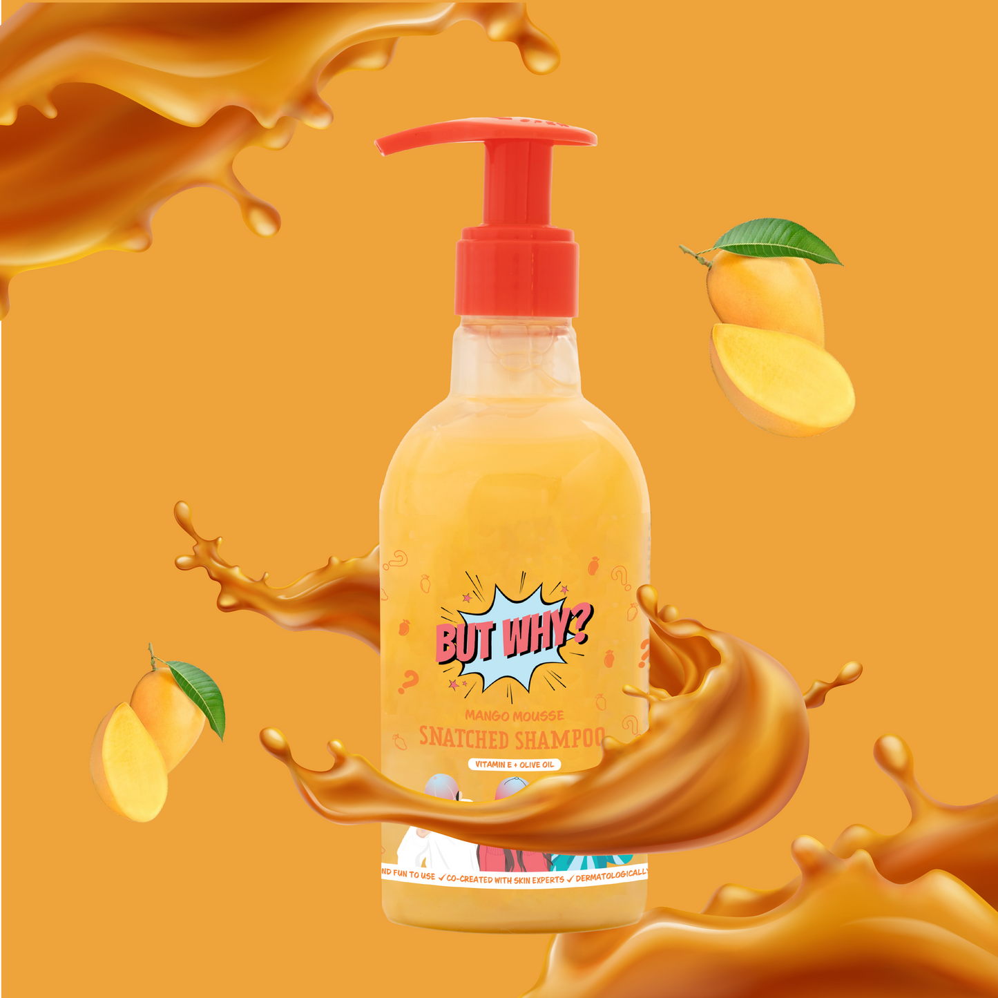 Kids Mango Mousse Hair‑Smoothening Shampoo