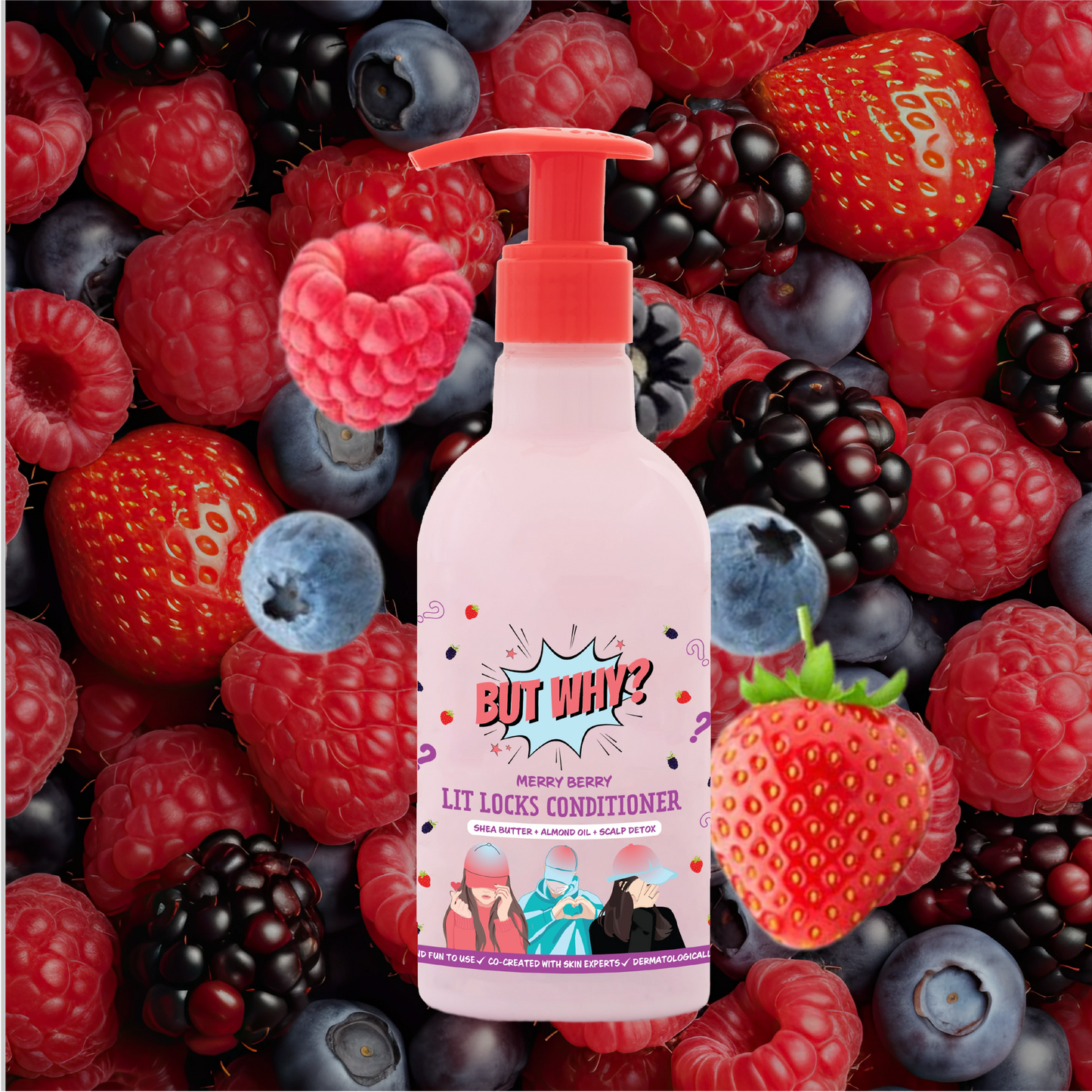 Kids MerryBerry Dandruff Control Conditioner with Almond Oil & Shea Butter for Smooth Soft Hair