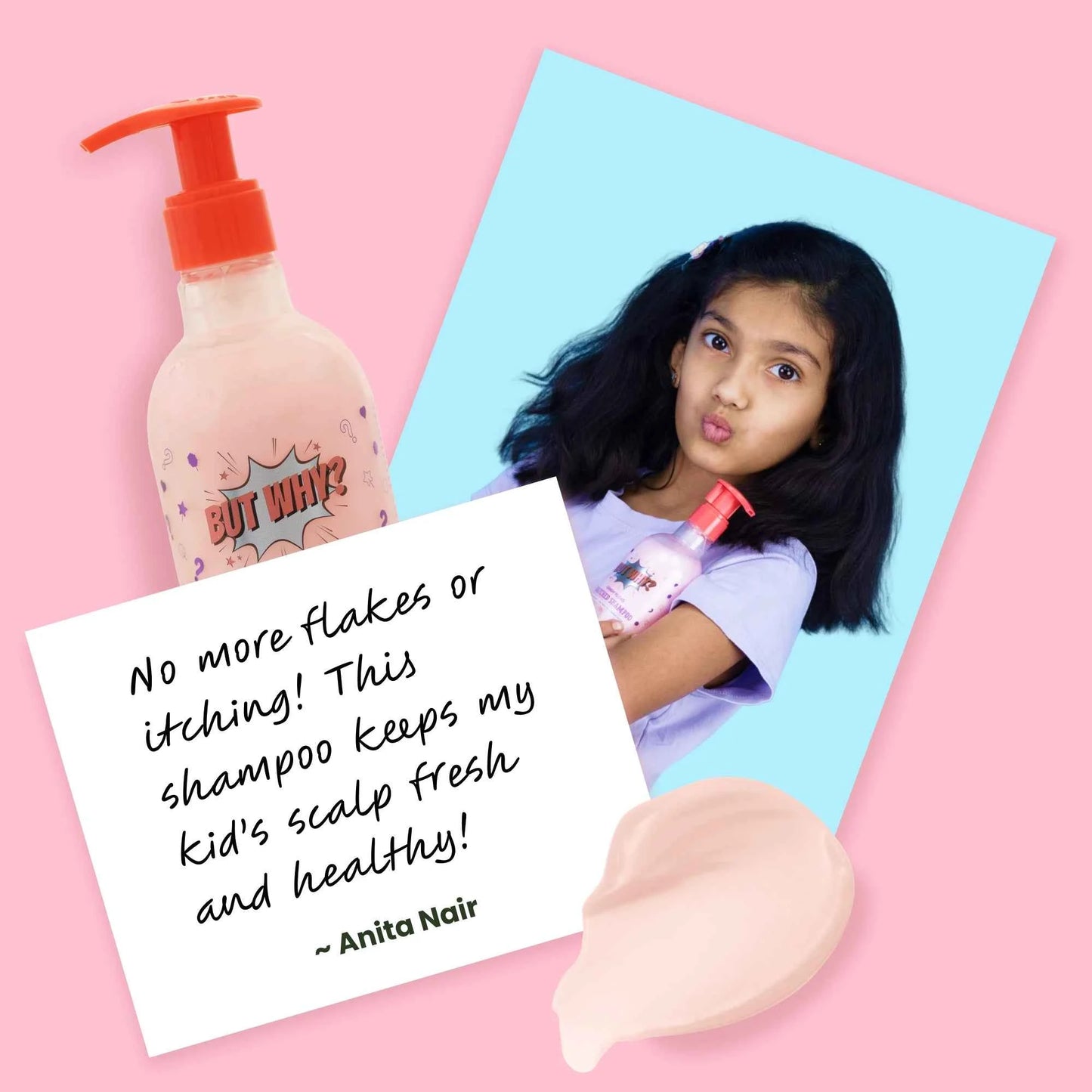 Kids Candy Floss Dandruff Control Shampoo with Fenugreek extract and Tea Tree Oil