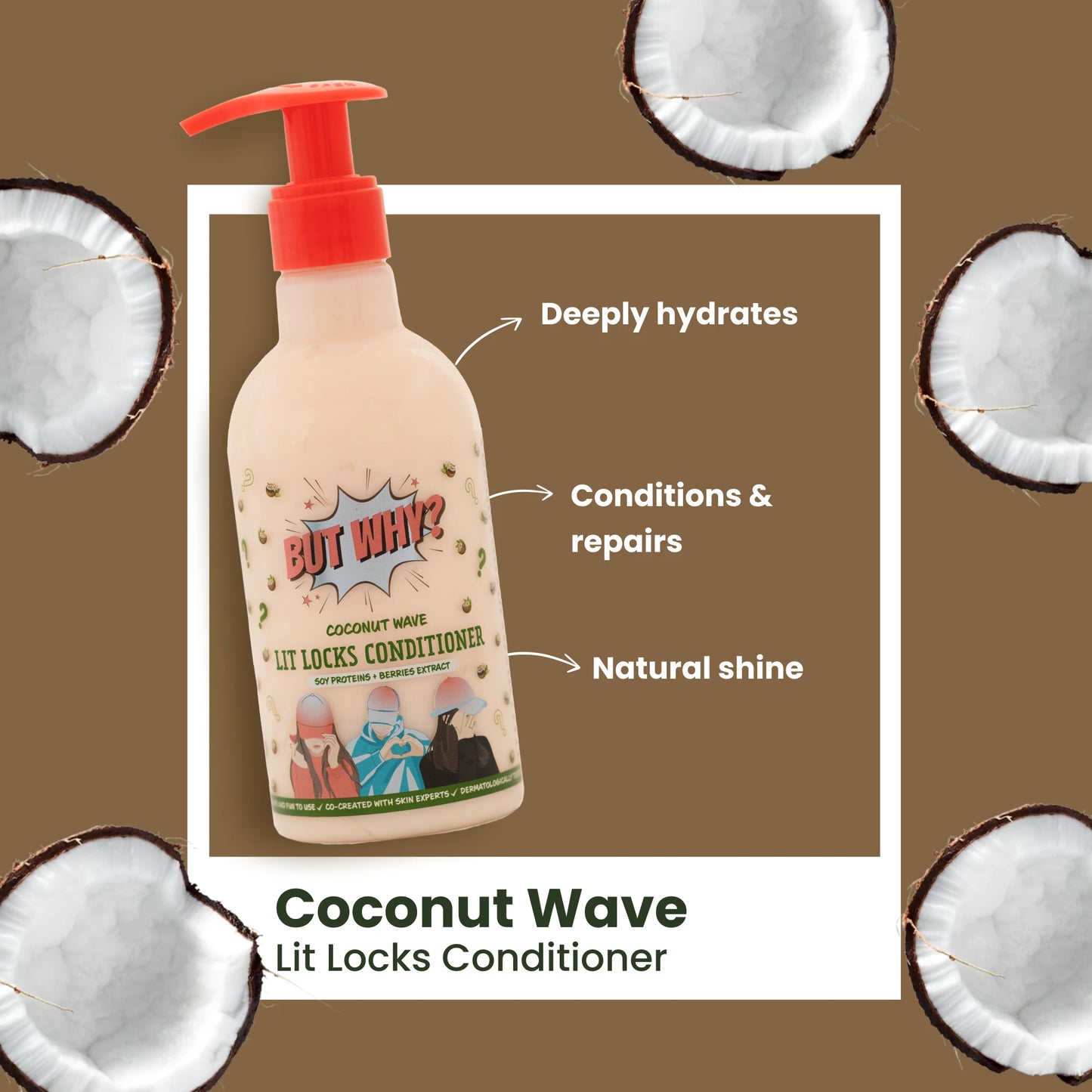 Coconut Wave Lit Locks Conditioner with Dandruff Control