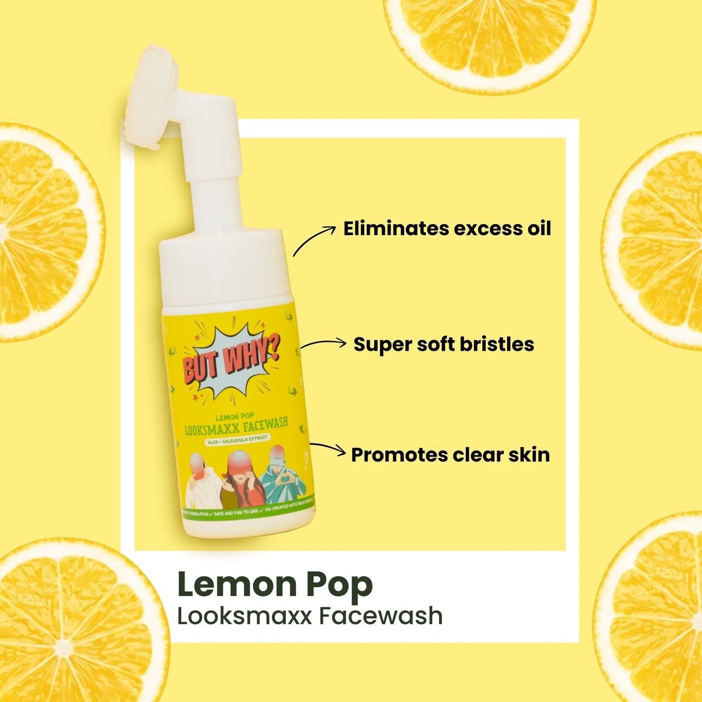 Kids Lemon Pop Gentle facewash with Calendula & Aloe Extracts for Dry Skin