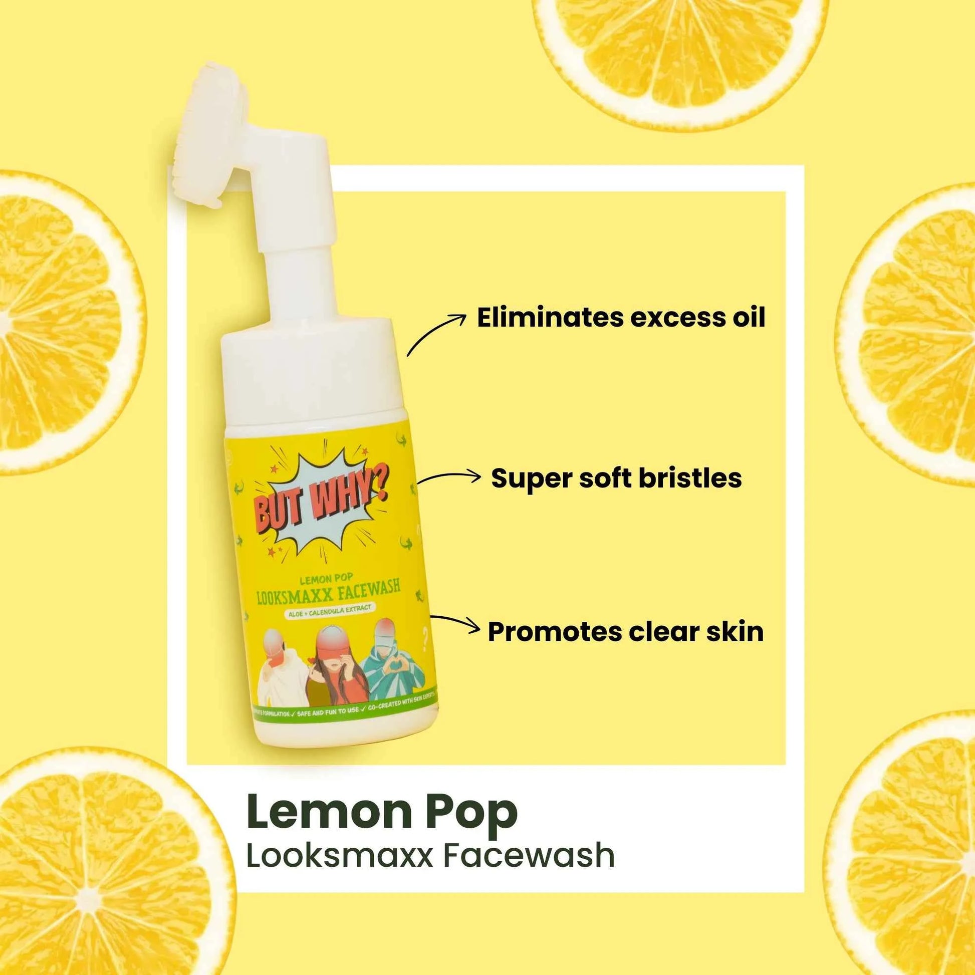 Kids Lemon Pop Gentle Facewash with Calendula & Aloe Extracts for Dry Skin