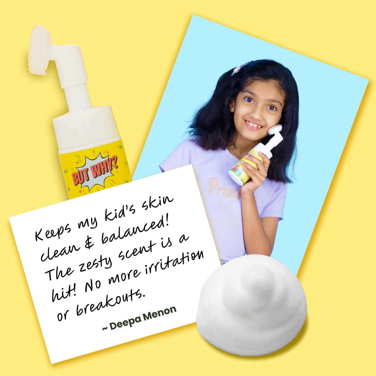 Kids Lemon Pop Gentle facewash with Calendula & Aloe Extracts for Dry Skin
