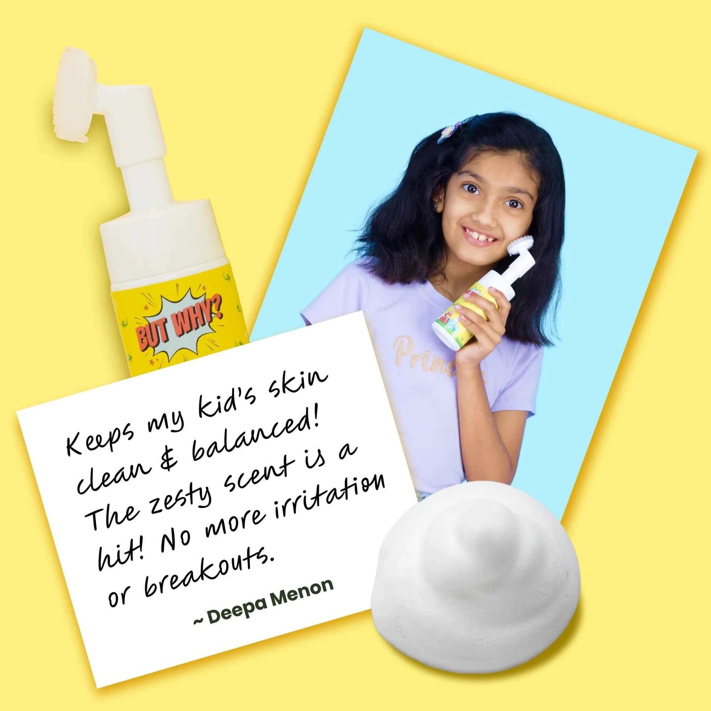 Kids Lemon Pop Gentle Facewash with Calendula & Aloe Extracts for Dry Skin