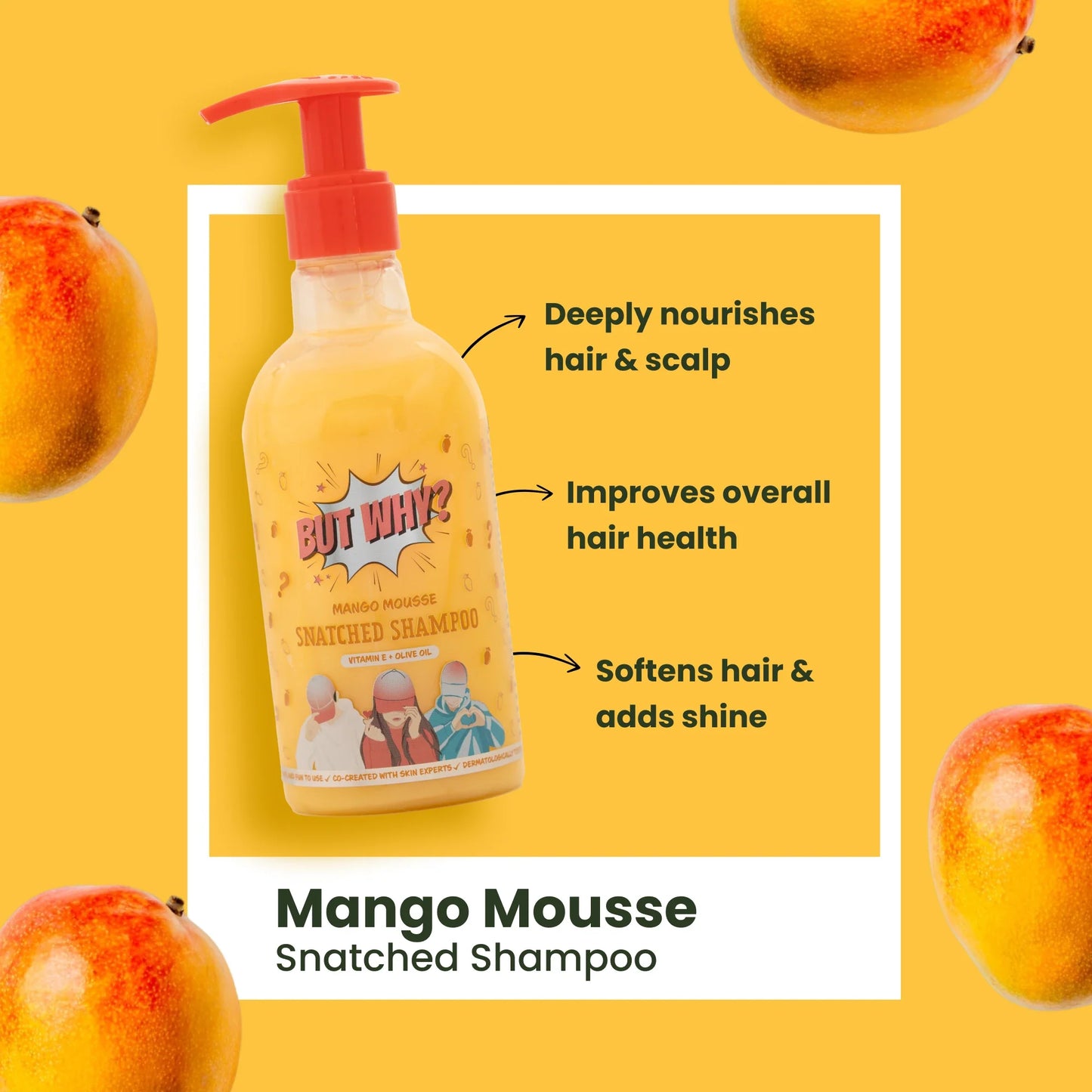 Kids Mango Mousse Hair‑Smoothening Shampoo