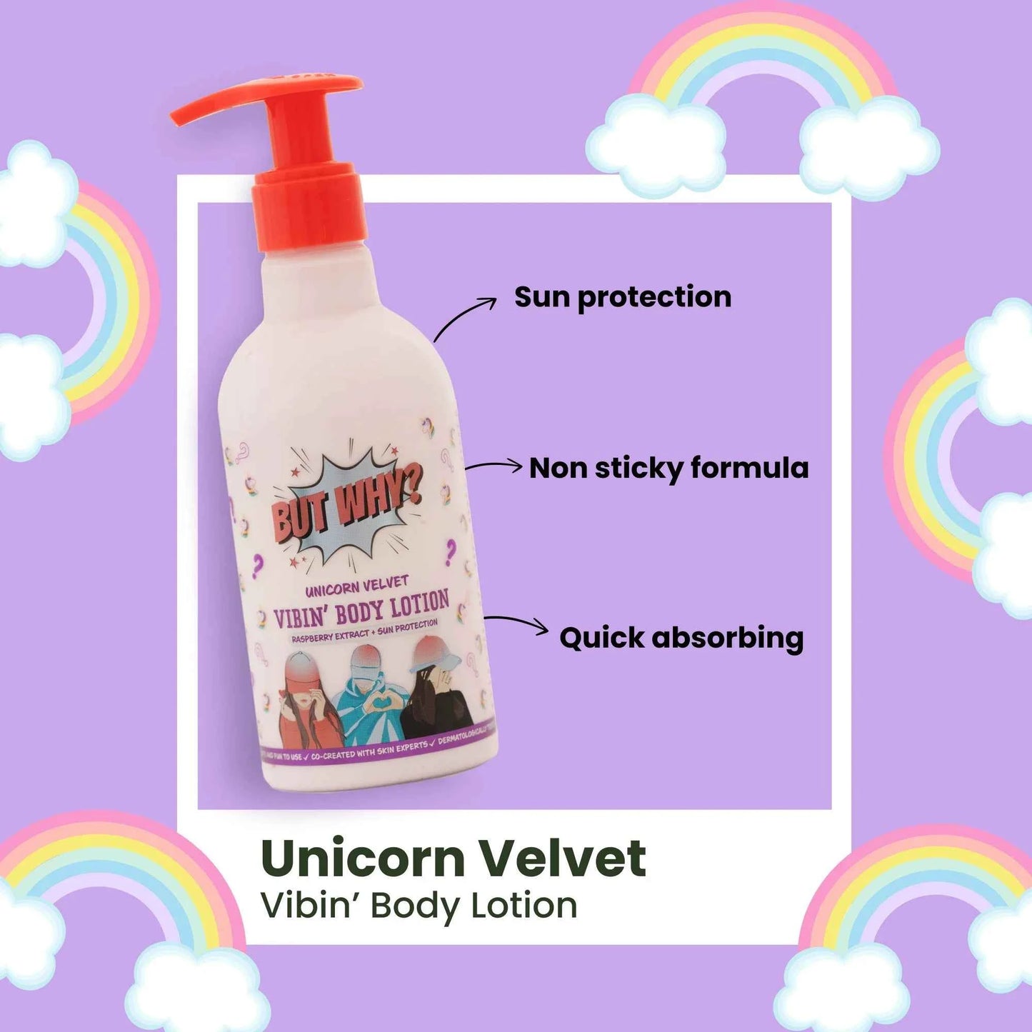Kids Unicorn Velvet Nourishing Body Lotion with Sunscreen for Smooth, Hydrating Skin infused with Olive Oil