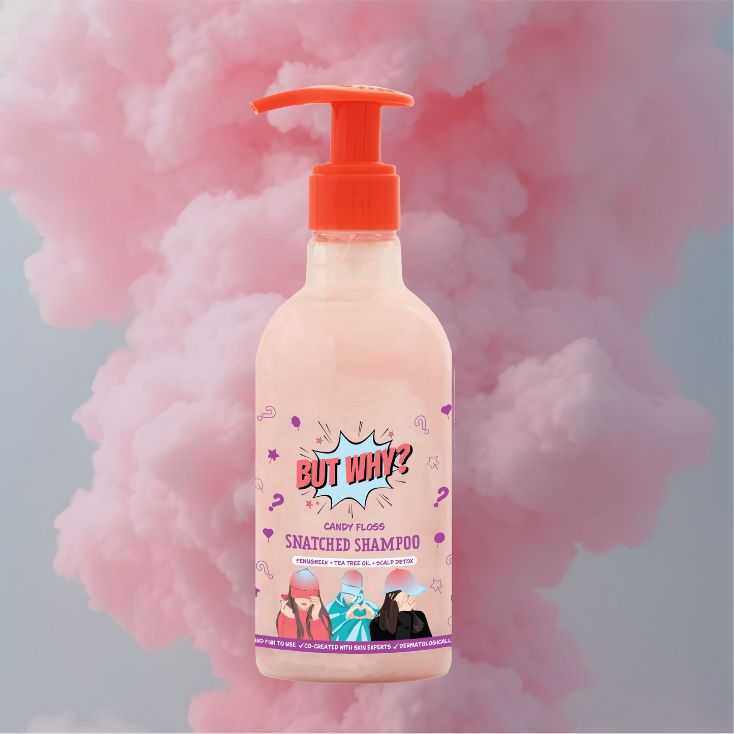 Kids Candy Floss Dandruff Control Shampoo with Fenugreek extract and Tea Tree Oil