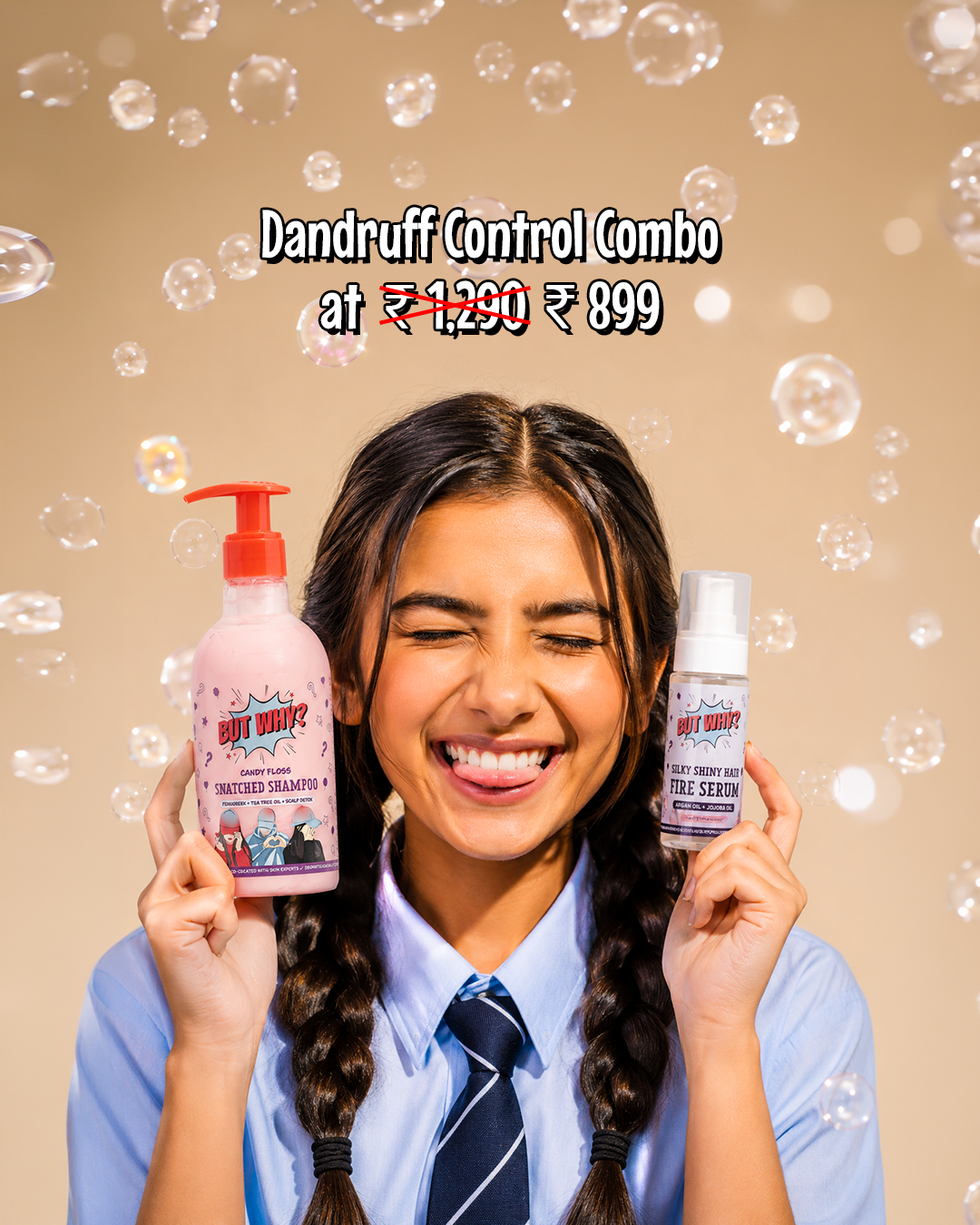 Dandruff Control Combo- Candy Floss Shampoo + Hair Serum