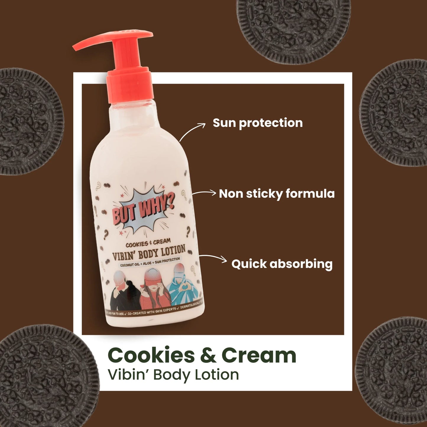 Cookies & Cream Vibin' Body Lotion with Sun Protection
