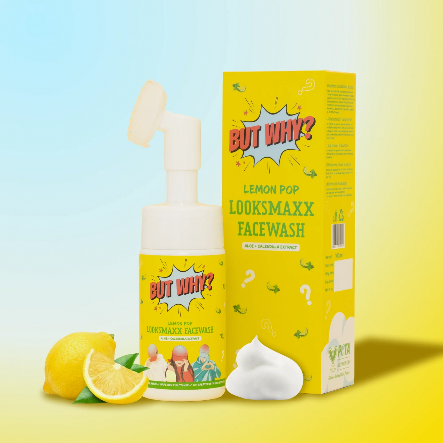 Kids Lemon Pop Gentle facewash with Calendula & Aloe Extracts for Dry Skin