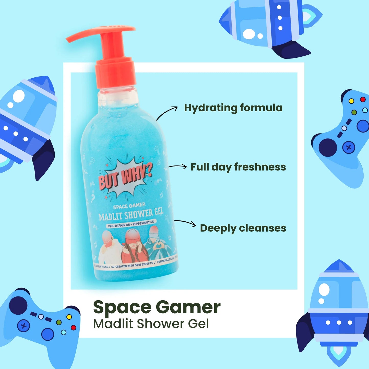 Space Gamer Madlit Shower Gel